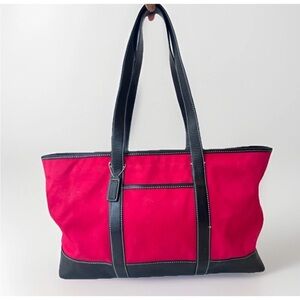 Vintage Coach Red Lunch Tote Purse Bag C35-5186 Hampton Style *Flaws
